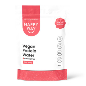 New: Happy Way - Sour Berry Vegan Protein Water 420g