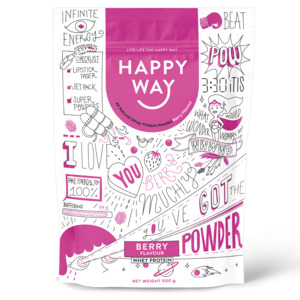 Happy Way Whey Protein Powder Berry 500g
