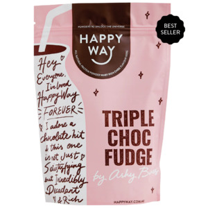 Happy Way: Whey Protein Powder Triple Choc Fudge 500g