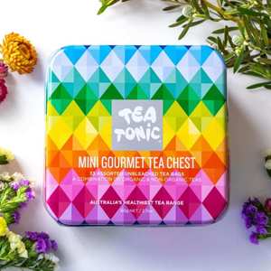 Beauty On The Inside: Tea Tonic Mini Gourmet Tea Chest (33 Assorted Tea Bags)