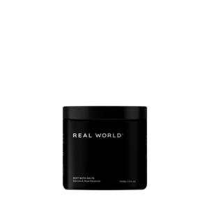 Real World Nz: Real World Rest Bath Salts - Mānuka & Rose Geranium 500g