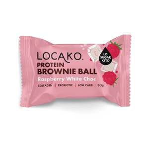 Locako: Locako | Protein Brownie Ball Raspberry White Choc