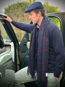 Scarf: Lincoln Navy 100% Merino Oversized Scarf