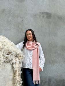 Dusky Pink 100% Merino Scarf