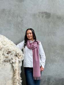 Dusky Rose 100% Merino Scarf