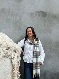 Muted Blue Stewart 100% Merino Scarf