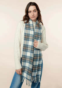 Muted Blue Stewart 100% Merino Oversized Scarf