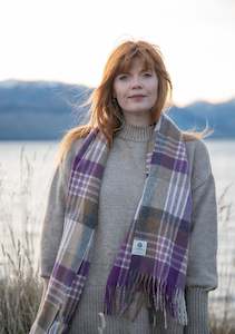 Newsham Lilac 100% Merino Oversized Scarf