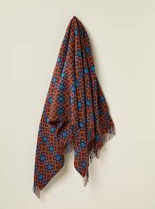 Dartmouth Navy & Brick NZ Wool Throw
