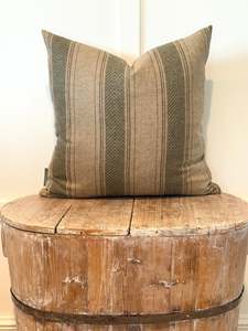 The Heritage Cushion: The Heritage Cushion - Regency Natural & Olive