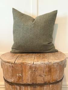 The Heritage Cushion - Herringbone Olive