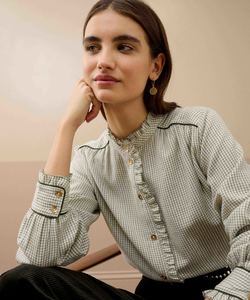 All Clothing: Brora Brushed Cotton Pie Crust Shirt