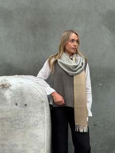 All Clothing: Ombre Natural 100% Merino Scarf