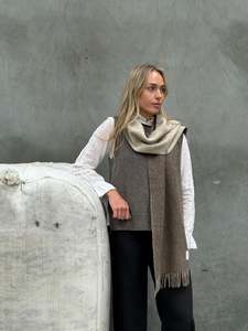 Fawn & Natural 100% Merino Scarf