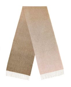 Ombre Green & Soft Pink 100% Merino Scarf