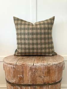 New Arrivals: The Heritage Cushion Cover - Oakes Sage & Red