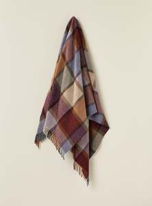 Windowpane Damson 100% Merino Throw