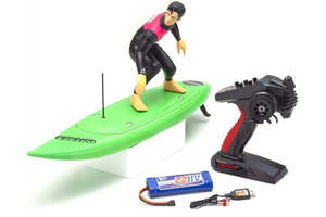 Radio Controlled Boats: Kyosho 1/5 RC SURFER4 Green (Catch Surf) readyset (40110T3)