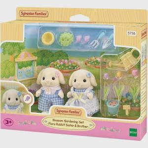 Sylvanian Families: sylvanian families blossom gardening set - flora rabbit sister & brother