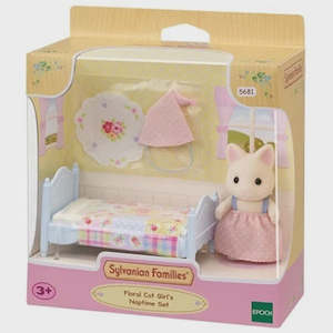 Sylvanian Families Floral Cat Girls Naptime Set