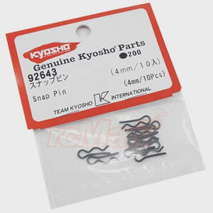 R C Parts: Kyosho BEETLE 2014 4mm Snap Pin 10 pcs Black
