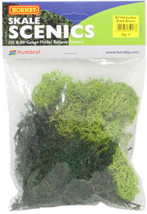 Trains Train Accessories: 1:76 LICHEN DARK GREEN MIX GRASS