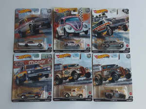 Radio Controlled Cars: Hot Wheels Premium Car Culture Drag Strip Demons Set With Chase Car