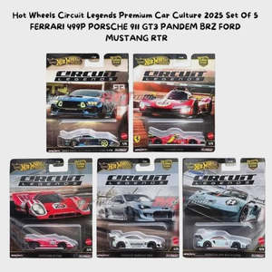 Die Cast Models: 2025 HOTWHEELS PREMIUM CAR CULTURE CIRCUIT LEGENDS SET of 5