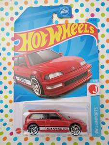 Toys: Hot Wheels 2023 '90 Honda Civic EF HW J-IMPORTS 7/10 #96/250 RED