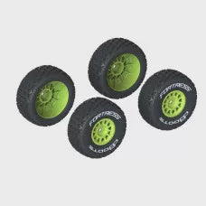 dBoots 'FORTRESS' Tire Set Glued (Yellow) (2 Pairs) 1/16 ARRMA Mojave Grom