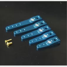 R C Parts: SA-1.25 Blue, 25T, CNC Alloy 1.25 Inch (31.75mm) half/single servo arm/horn by Dual Sky