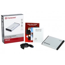 Transcend 2.5" StoreJet SATA HD External Enclosure USB 3.0 Interface (Silver)