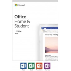 Microsoft Office 2019 Home & Student Medialess for 1 Device, Word, Excel, Po&hellip;