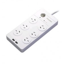 Huntkey SAC604 6-Outlet Surge Protected Powerboard with Dual 5V 2.1A USB chargin&hellip;