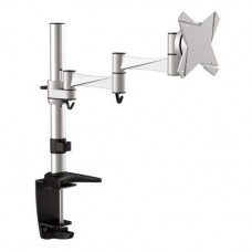 Products: Brateck LCD-LDT02-C012 Tilt/Swivel LCD Desk Mount 360 deg rotation. Arm reach: 429mm Swivel 360deg. Max Load 8kg per arm Supports 75 &100mm VESA