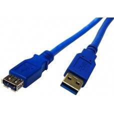 Dynamix 2M USB3.0 Type A Male to Female Extension Cable. Colour Blue