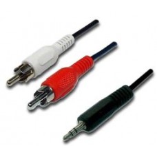 Stereo to 2 Plug RCA 2m Audio Cable