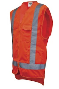 Products: ESKO HVO SAFETY VEST ORANGE GLOW DAY NIGHT Ezy Commercial Supplies NZ