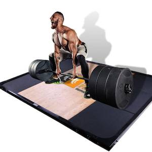 Page Layout New Arrival: EZYPRO Power Lifting Platform (EZ017) 2.1x3.1m Gym Matt with Metal Frame