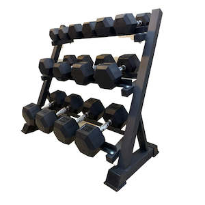 Dumbbells Auto: 255KG Hex Dumbbells Combo - 6 Pairs Set with Rack