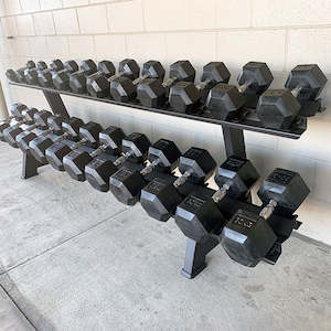 Dumbbells Auto: 375KG Dumbbells Set with 10 pairs Solid Rack (7.5KG to 30KG) EZ211C375KG-122-1