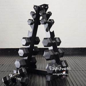 Dumbbells Auto: 195KG Hex Dumbbells Combo - 6 Pairs Set with Rack (EZ211C195KG-046)
