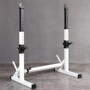 Squat Rack Auto: Squat Rack - Adjustable White (EZ058)
