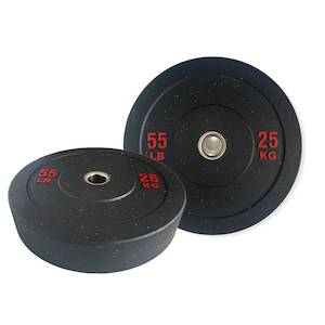 Bumper Weights Auto: 25KGX2 Bumper Plates Black Rubber D:450mm 50mm  A pair