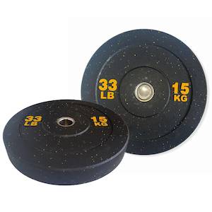 Bumper Weights Auto: 15KGX2 Bumper Plates Black Rubber D:450mm 50mm (EZ221-3X2) A pair