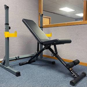 Foldable Bench + Squat Rack (EZ006+062)HOME GYM PACKAGE