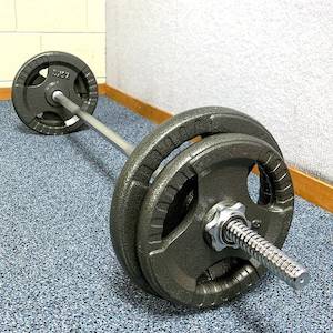 45KG Weights Combo: 40KG Casted Metal Plates + 1.2m Bar (4ft) Standard 25mm (EZ0&hellip;