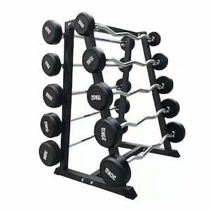 Weights Combo Auto: 200KG Fixed Barbell + Barbell Stand (200KG Straight&Curl)