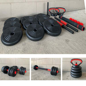 Weights Combo Auto: Kettlebells & Dumbbells Set - Multi Functional Kit 20KG in total (EZ092-20)