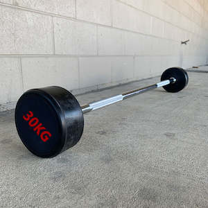 Fixed Barbell (EZ129-B) BLACK with RED